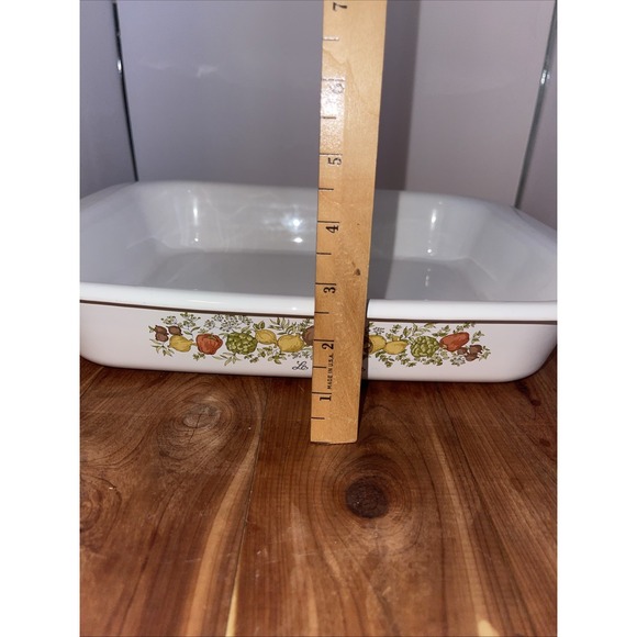 VTG Corning Ware Le Romarin Baking Pan Oven Range Roaster "12.25x10.25" Dish USA - Picture 4 of 7